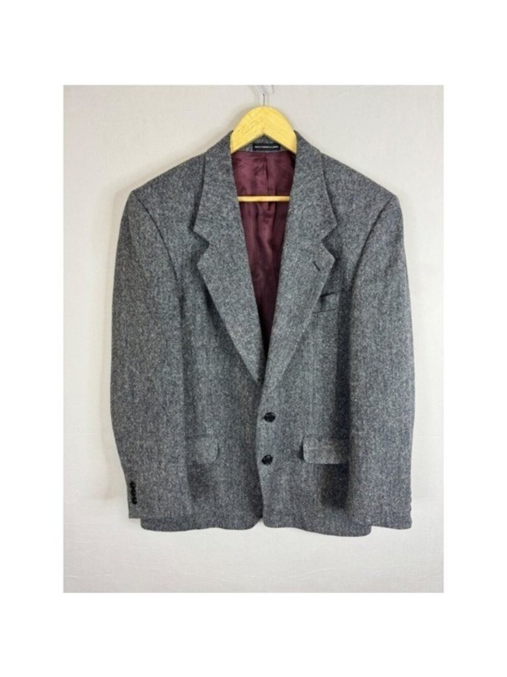 Magee Donegal Tweed Mens Grey Wool Blazer Sport Coat 42 Reg Woven in Ireland